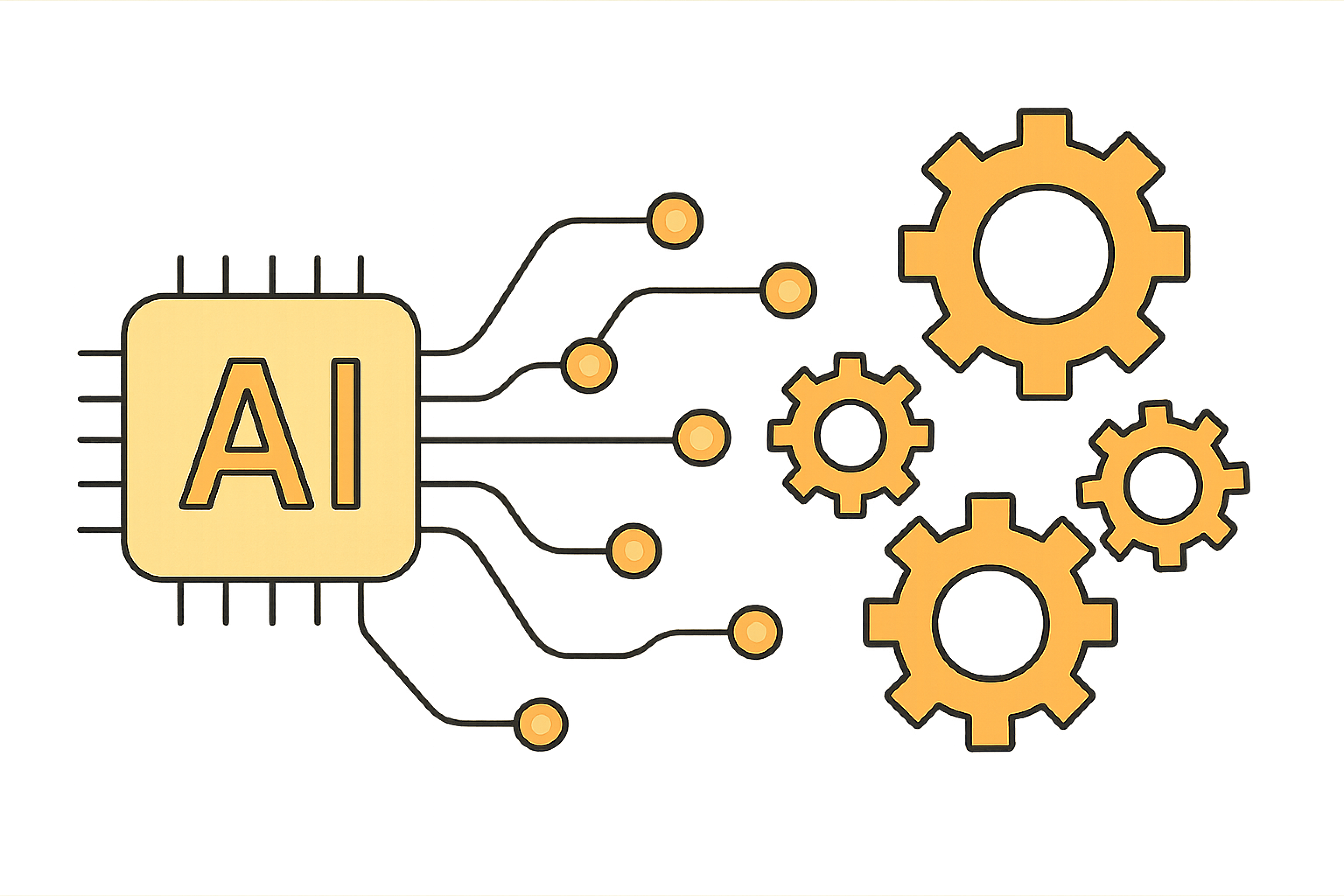 Image of cogs representing AI